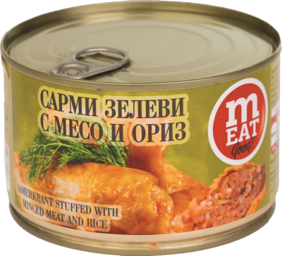 САРМИ ЗЕЛЕВИ С МЕСО И ОРИЗ 0.410 - 12 бр.