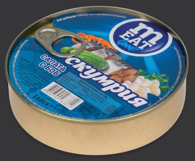 СКУМРИЯ САЛАТА С БОБ 0.160- 36 бр.