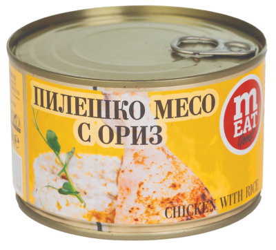 ПИЛЕШКО МЕСО С ОРИЗ  0.410 – 12 бр.
